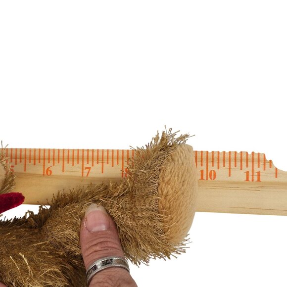 VTG Plush Teddy Bear Red Velvet Bow Cute Soft Kids Baby Gift Toy Birthday - Picture 13 of 13